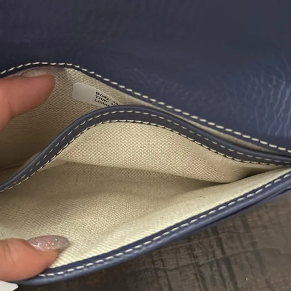 Dooney & Bourke Blue Pebbled Leather Wallet - Picture 5 of 9